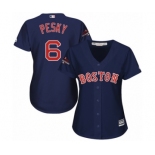 Women's Majestic Boston Red Sox #6 Johnny Pesky Authentic Navy Blue Alternate Road 2018 World Series Champions MLB Jersey