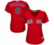 Women's Majestic Boston Red Sox #8 Carl Yastrzemski Authentic Red Alternate Home 2018 World Series Champions MLB Jersey