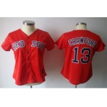 women mlb jerseys boston red sox #13 crawford red