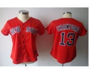 women mlb jerseys boston red sox #13 crawford red