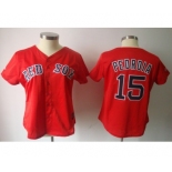 women mlb jerseys boston red sox #15 pedroia red