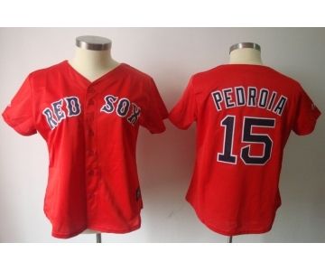 women mlb jerseys boston red sox #15 pedroia red