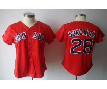 women mlb jerseys boston red sox #28 gonzalez red