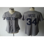 women mlb jerseys boston red sox #34 ortiz grey