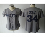 women mlb jerseys boston red sox #34 ortiz grey