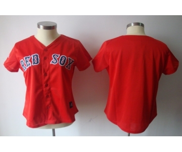 women mlb jerseys boston red sox blank red