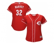 Women Cincinnati Reds #32 Matt Harvey Red Alternate Stitched MLB Jersey