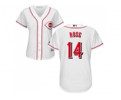 Women's Cincinnati Reds #14 Pete Rose White Home Stitched MLB Jersey