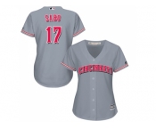 Women's Cincinnati Reds #17 Chris Sabo Grey Road Stitched MLB Jersey