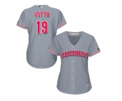 Women's Cincinnati Reds #19 Joey Votto Grey Road Stitched MLB Jersey