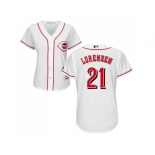 Women's Cincinnati Reds #21 Michael Lorenzen White Home Stitched MLB Jersey