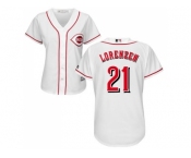 Women's Cincinnati Reds #21 Michael Lorenzen White Home Stitched MLB Jersey