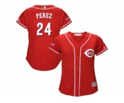 Women's Cincinnati Reds #24 Tony Perez Red Alternate Stitched MLB Jersey