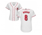 Women's Cincinnati Reds #8 Joe Morgan White Home Stitched MLB Jersey