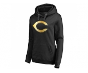 Women's Cincinnati Reds Gold Collection Pullover Hoodie Black