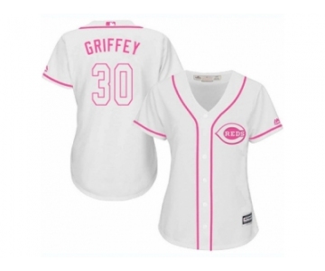 Women's Majestic Cincinnati Reds #30 Ken Griffey Authentic White Fashion Cool Base MLB Jersey