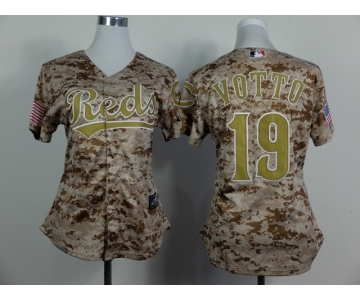 women mlb jerseys cincinnati reds #19 votto camo