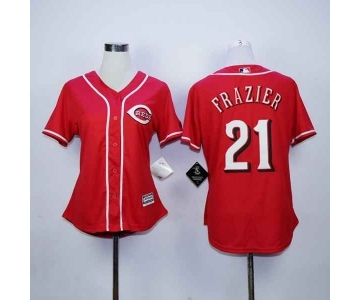 women mlb jerseys cincinnati reds #21 frazier red