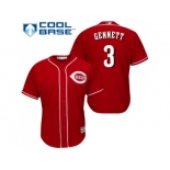 Youth Cincinnati Reds #3 Scooter Gennett Red Cool Base Stitched MLB Jersey