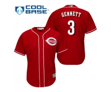 Youth Cincinnati Reds #3 Scooter Gennett Red Cool Base Stitched MLB Jersey