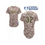 Youth Cincinnati Reds #32 Matt Harvey Camo Cool Base Stitched MLB Jersey