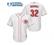 Youth Cincinnati Reds #32 Matt Harvey White Cool Base Stitched MLB Jersey