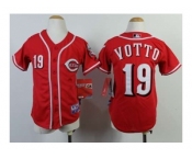 Youth mlb jerseys cincinnati reds #19 votto red