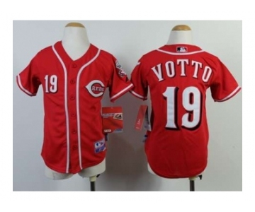 Youth mlb jerseys cincinnati reds #19 votto red