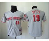 youth mlb jerseys cincinnati reds #19 votto grey