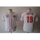 youth mlb jerseys cincinnati reds #19 votto white