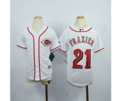 youth mlb jerseys cincinnati reds #21 frazier white