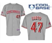 youth mlb jerseys cincinnati reds #47 cueto grey