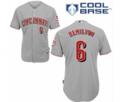 youth mlb jerseys cincinnati reds #6 hamilton grey