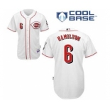 youth mlb jerseys cincinnati reds #6 hamilton white