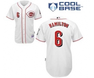 youth mlb jerseys cincinnati reds #6 hamilton white