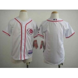 youth mlb jerseys cincinnati reds blank white