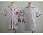 youth mlb jerseys cincinnati reds blank white