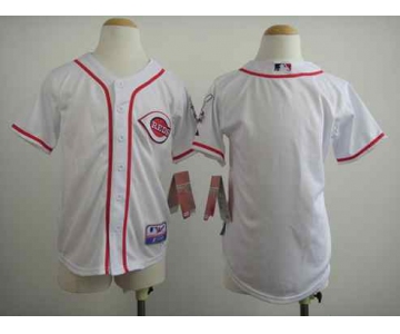 youth mlb jerseys cincinnati reds blank white