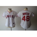 MLB Women Jerseys Los Angeles Angels #48 hunter white