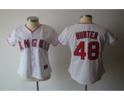 MLB Women Jerseys Los Angeles Angels #48 hunter white