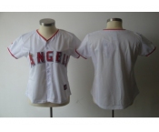 MLB Women Jerseys Los Angeles Angels blank white