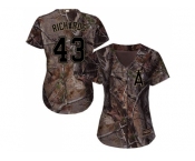 Women Los Anaheim Angels #43 Garrett Richards Camo Realtree Collection Cool Base Stitched MLB Jersey