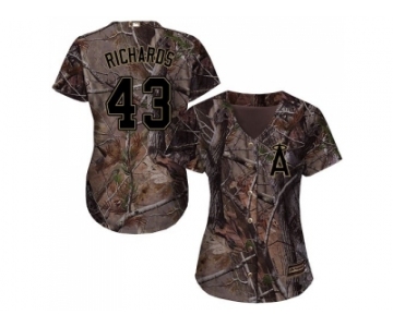 Women Los Anaheim Angels #43 Garrett Richards Camo Realtree Collection Cool Base Stitched MLB Jersey