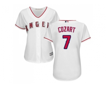 Women Los Angeles Angels #7 Zack Cozart White Home Stitched MLB Jersey