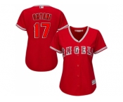 Women Los Angeles Angels Of Anaheim #17 Shohei Ohtani Red Alternate Stitched MLB Jersey