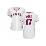 Women Los Angeles Angels Of Anaheim #17 Shohei Ohtani White Home Stitched MLB Jersey