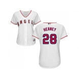 Women's Los Angeles Angels Of Anaheim #28 Andrew Heaney White Home Stitched MLB Jersey