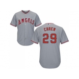 Women's Los Angeles Angels Of Anaheim #29 Rod Carew Grey Road Stitched MLB Jersey