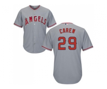 Women's Los Angeles Angels Of Anaheim #29 Rod Carew Grey Road Stitched MLB Jersey