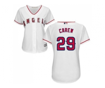 Women's Los Angeles Angels Of Anaheim #29 Rod Carew White Home Stitched MLB Jersey